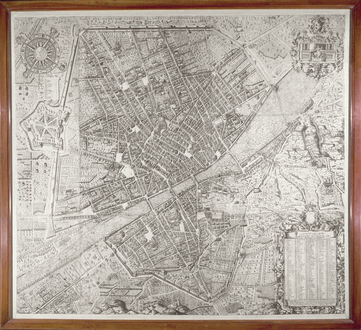 Mapa de Florença, 1584 de Stefano Bonsignori