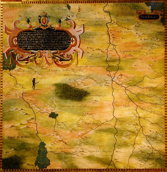 Mapa da Região Nilo Sul da Núbia de Stefano Bonsignori