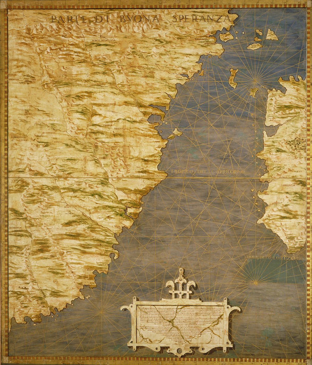 Mapa do Cabo da Boa Esperança de Stefano Bonsignori