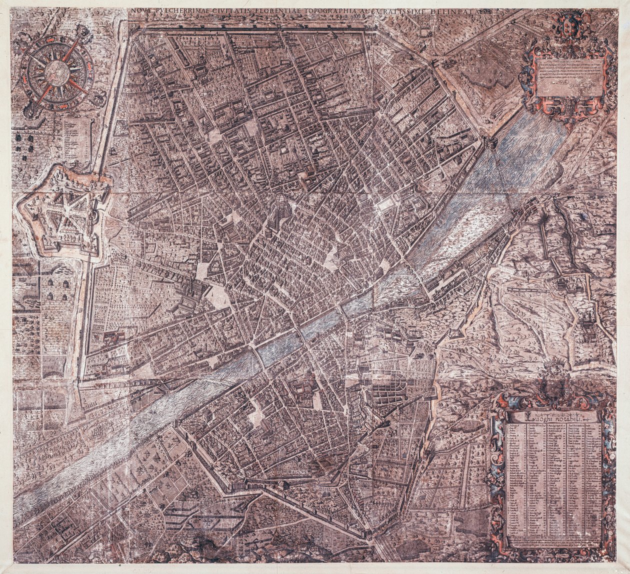 Mapa de Florença de Stefano Buonsignori