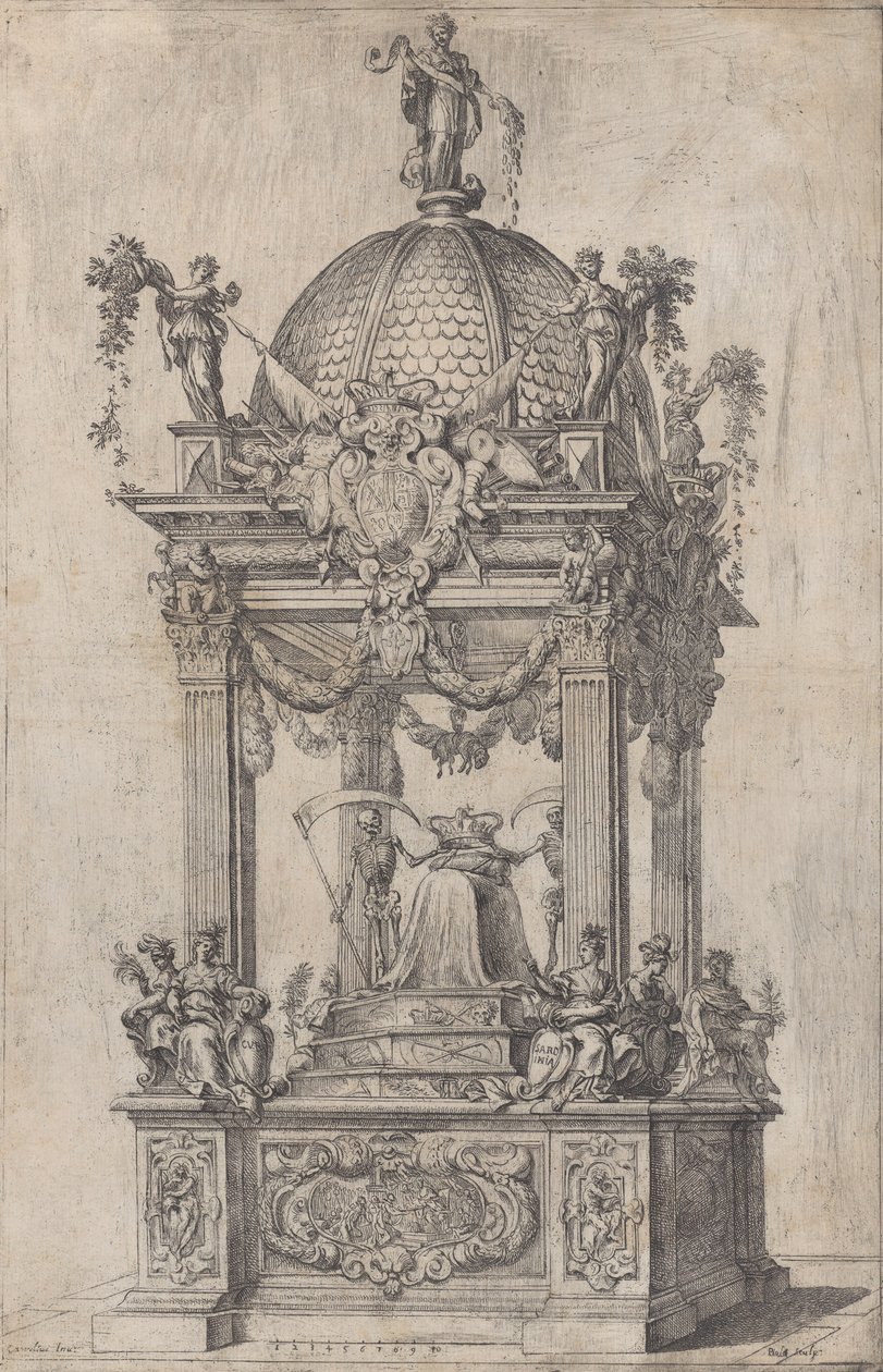 O Catafalco de Filipe IV de Espanha, ca. 1665 de Stefano Camogli