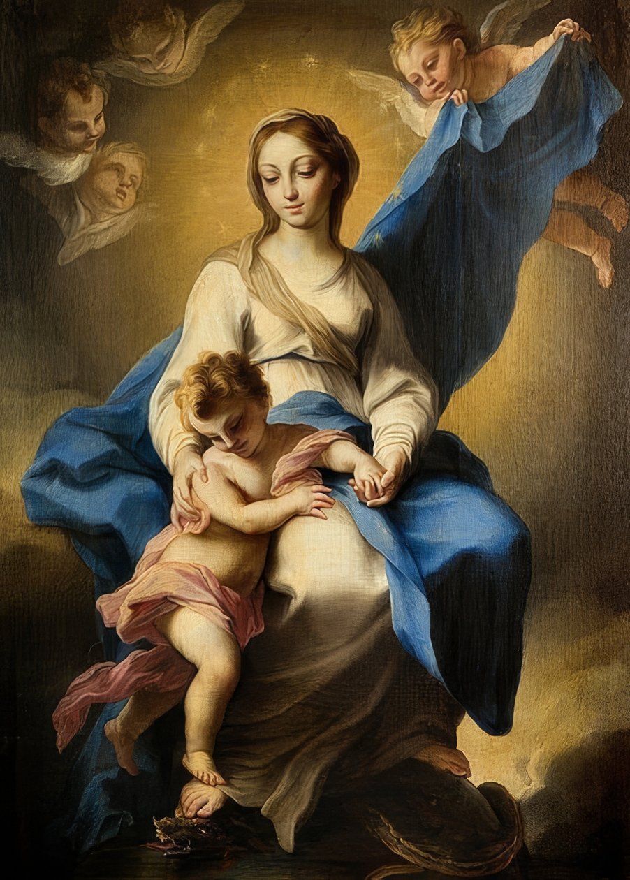 A Virgem Imaculada. por volta de 1690 de Stefano Maria Legnani
