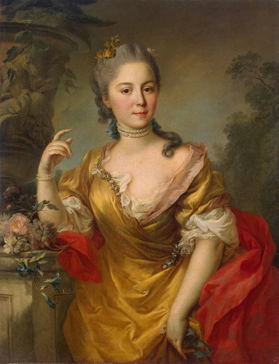 Retrato da Condessa Anna Alexandrovna Chernyshova, 1764 de Stefano Torelli