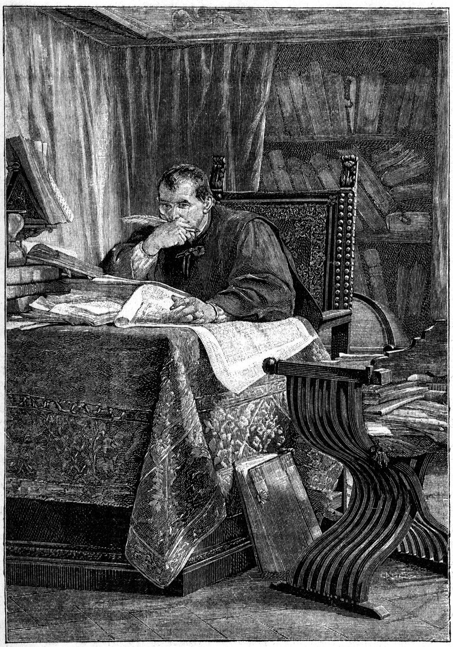 Retrato de Niccolo di Bernardo dei Machiavelli (Nicolas Machiavel de Stefano Ussi