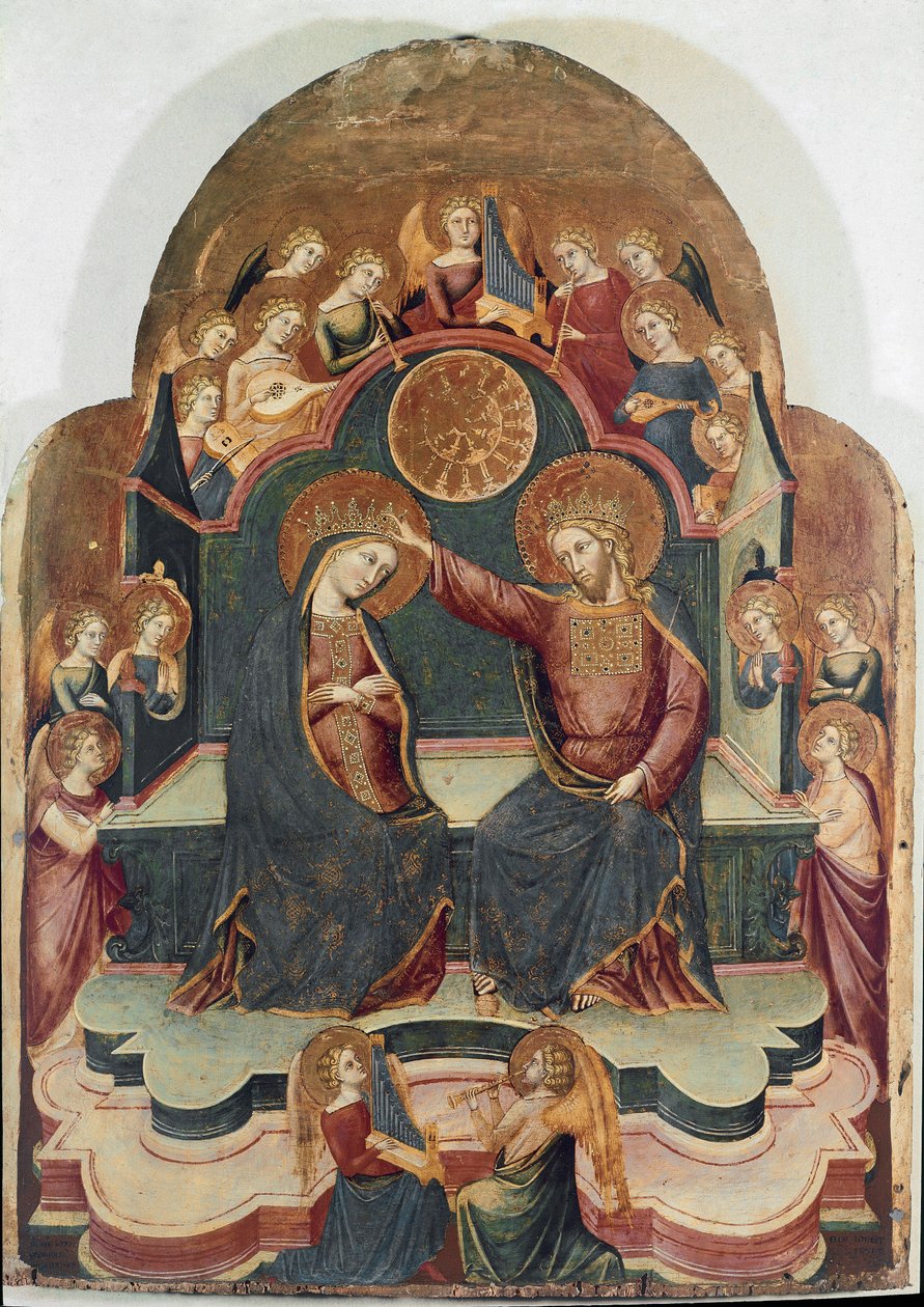 A Coroação da Pintura em Madeira Virgem de Stefano da Sant "Agnese de Stefano Veneziano