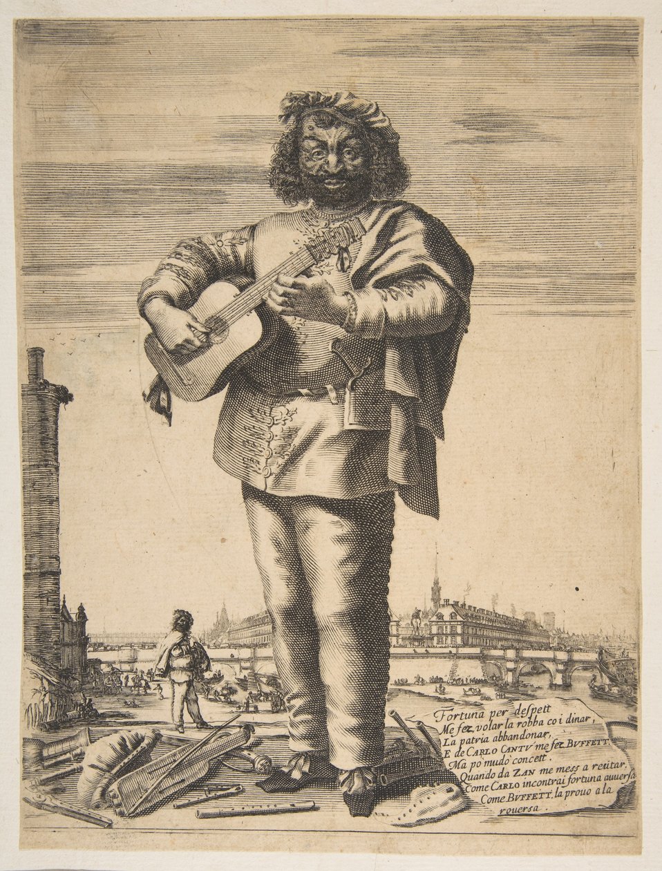 Carlo Cantu chamado Buffetto, 1646. Criadores: Stefano della Bella, Jean Couvay. de Stefano della Bella, Jean Couvay