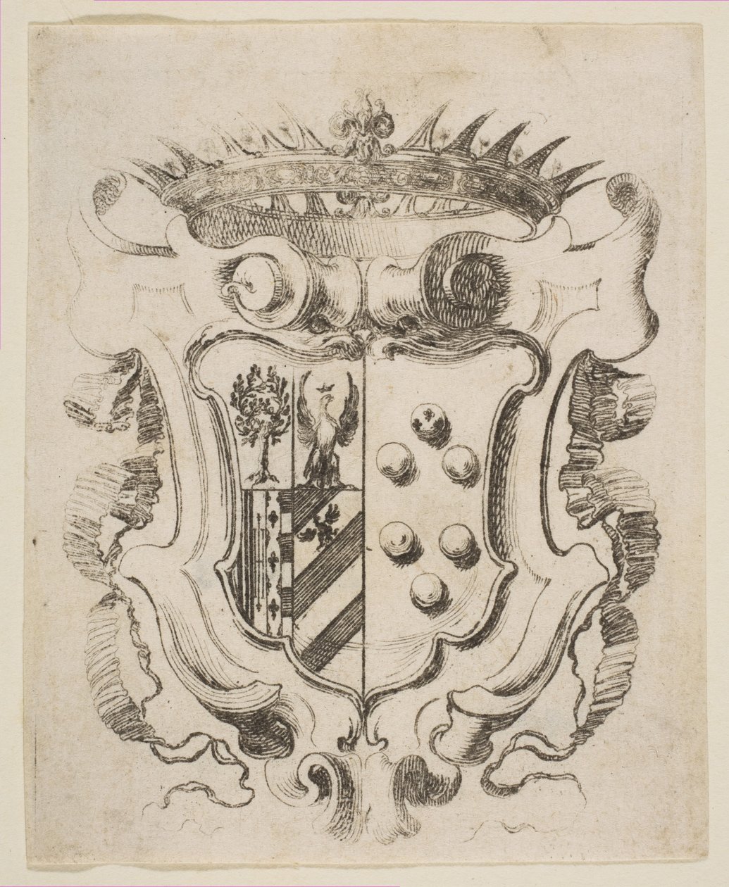 Armas dos Médici com Della Rovere, 1637. de Stefano della Bella