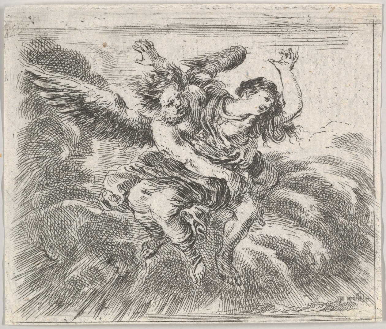 Boreas e Orithyia, de Game of Mythology Jeu de la Mythologie, 1644. de Stefano della Bella