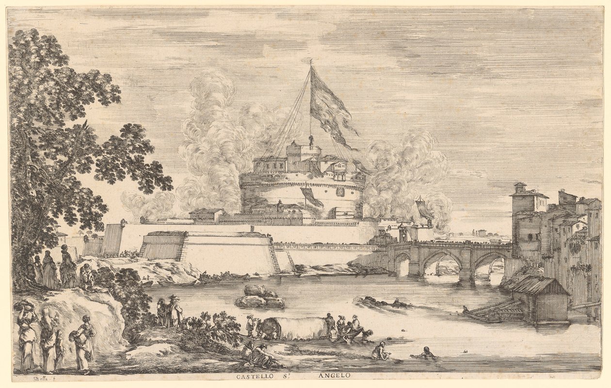 Castelo de Santo Ângelo, em Roma de Stefano della Bella