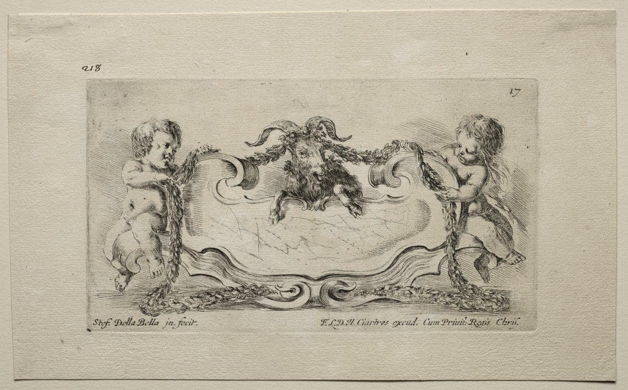 Coleção de Vários Caprichos e Novos Desenhos de Cartuchos e Ornamentos: Nº 17 de Stefano della Bella