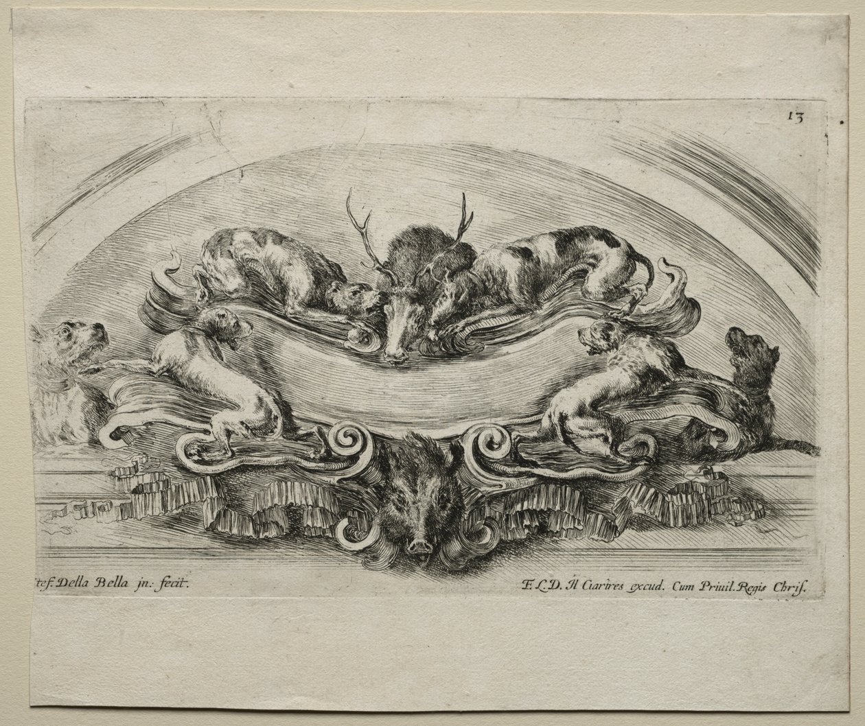 Coleção de Vários Caprichos e Novos Desenhos de Cartuchos e Ornamentos: Nº 13 de Stefano della Bella