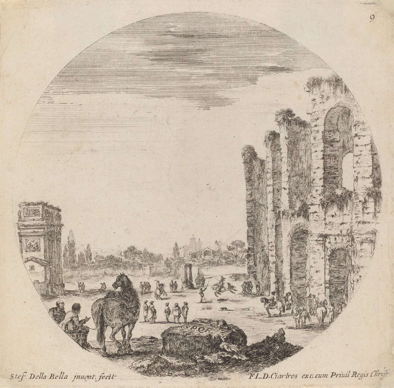 paisagem de Stefano della Bella