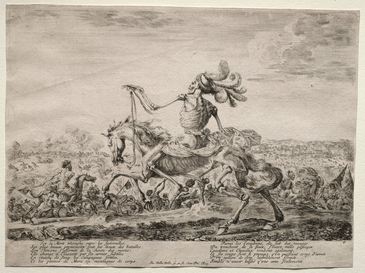 Morte no campo de batalha, 1646-1647. de Stefano della Bella