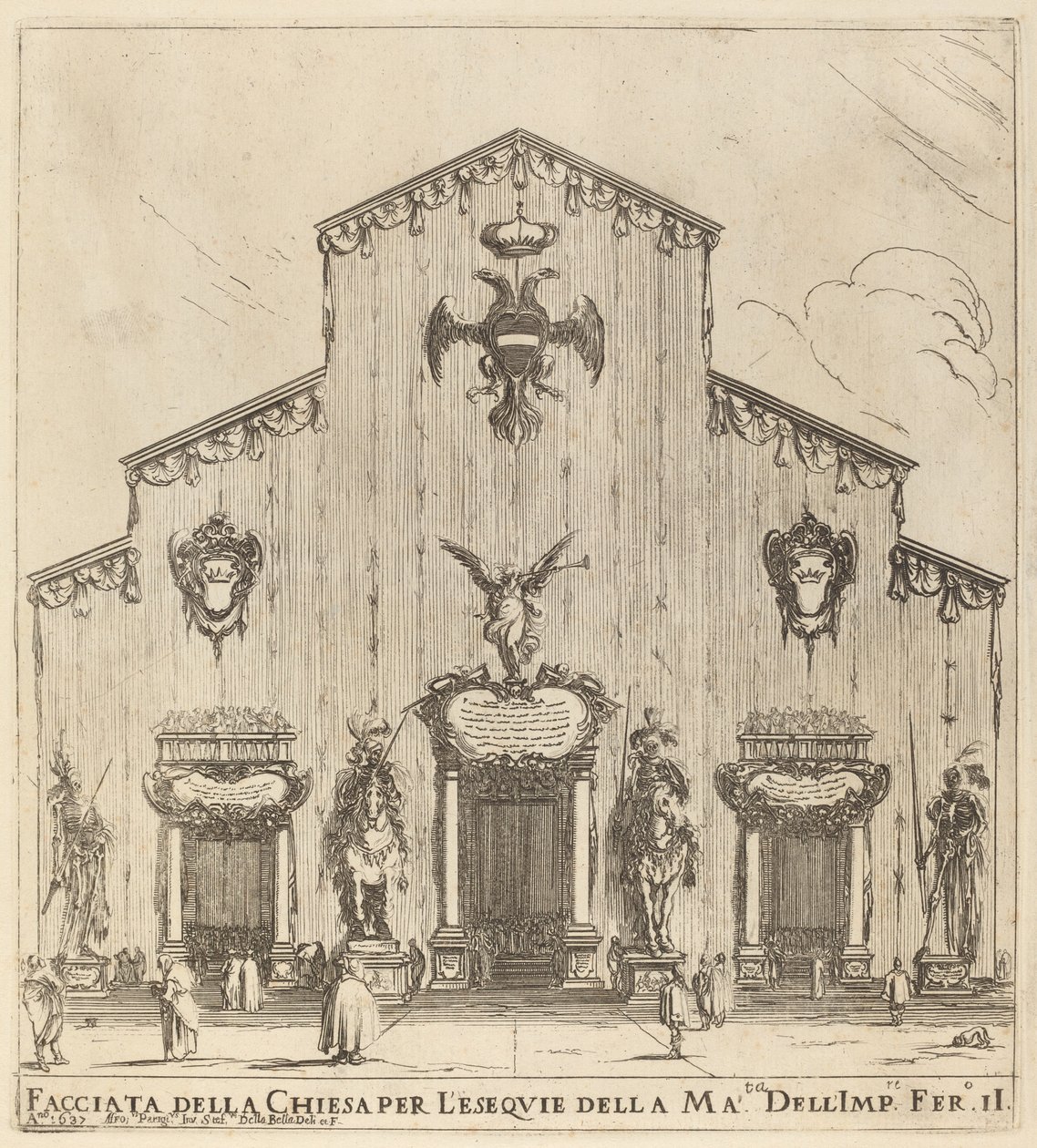 Fachada da Igreja de San Lorenzo, Florença de Stefano della Bella