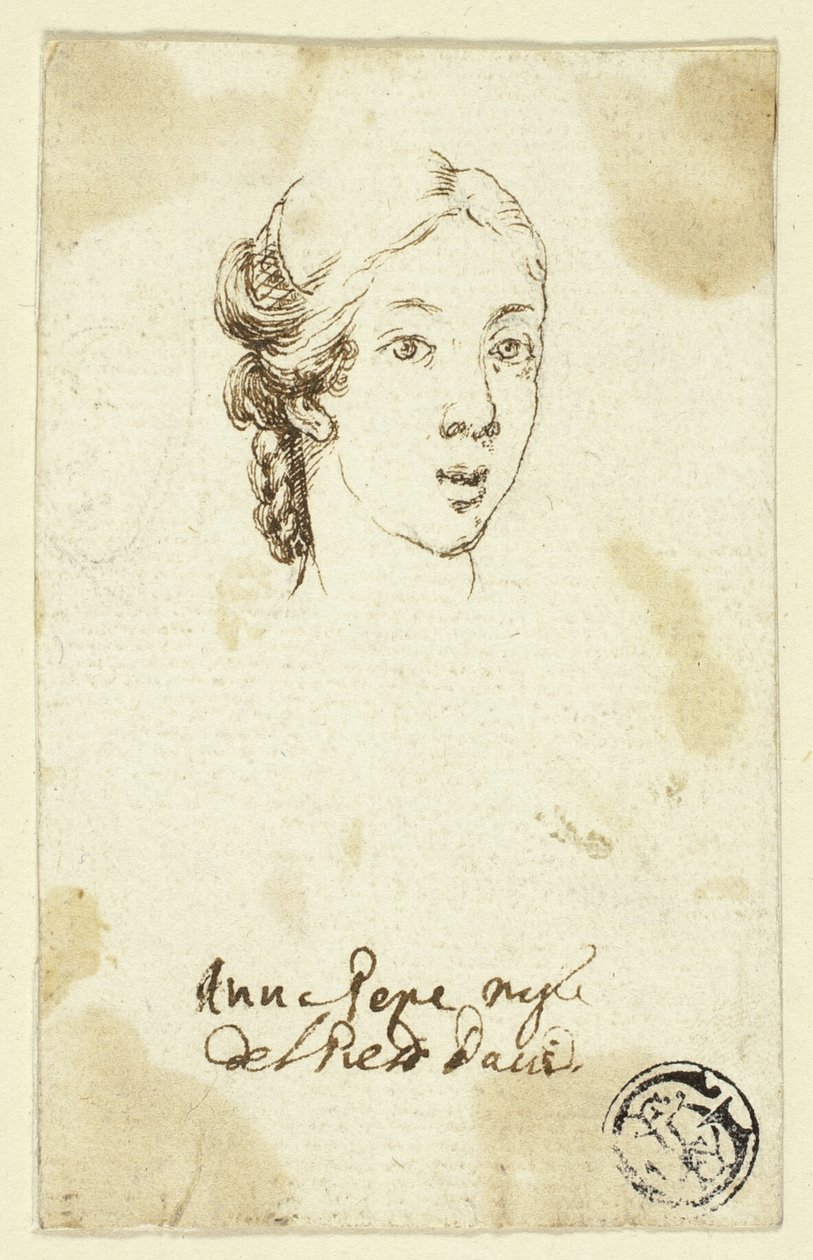 Cabeça de retrato feminino de Stefano della Bella