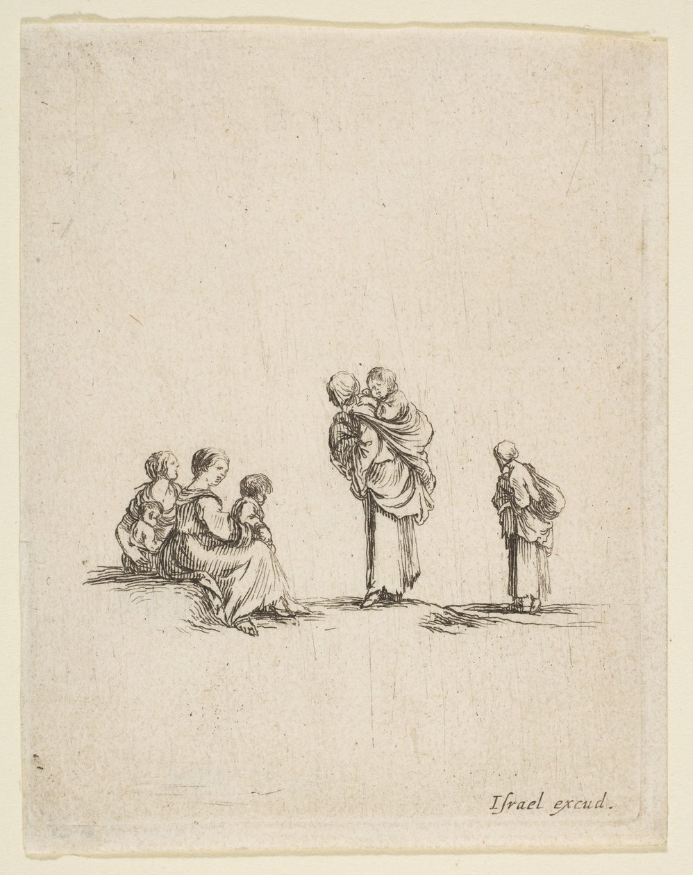Quatro mulheres mendigas, ca. 1641 de Stefano della Bella