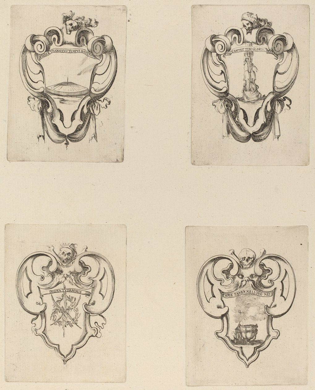 Quatro emblemas para o funeral do príncipe Francesco de Medici. de Stefano della Bella