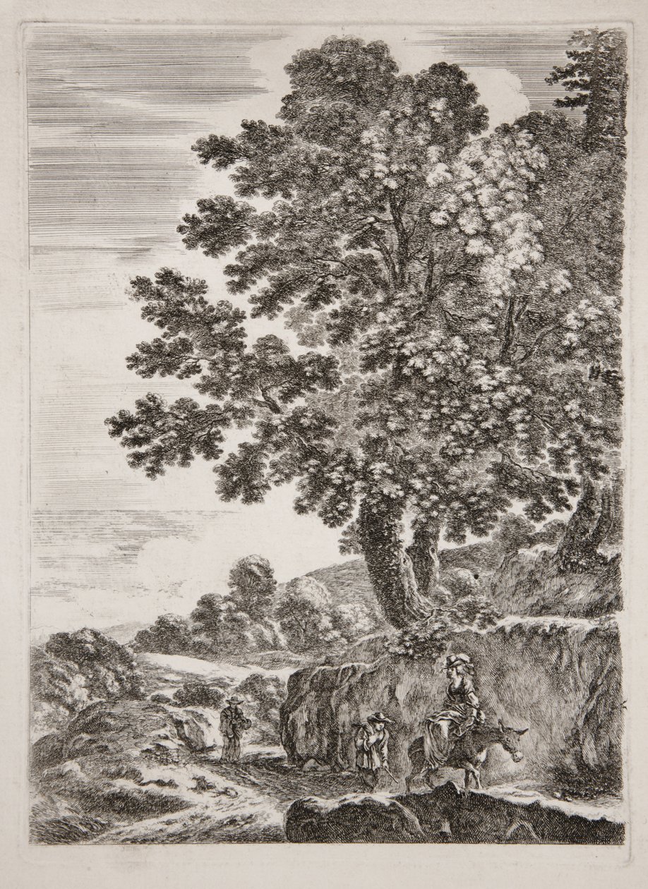 Quatro grandes paisagens verticais, prancha 2 de Stefano della Bella