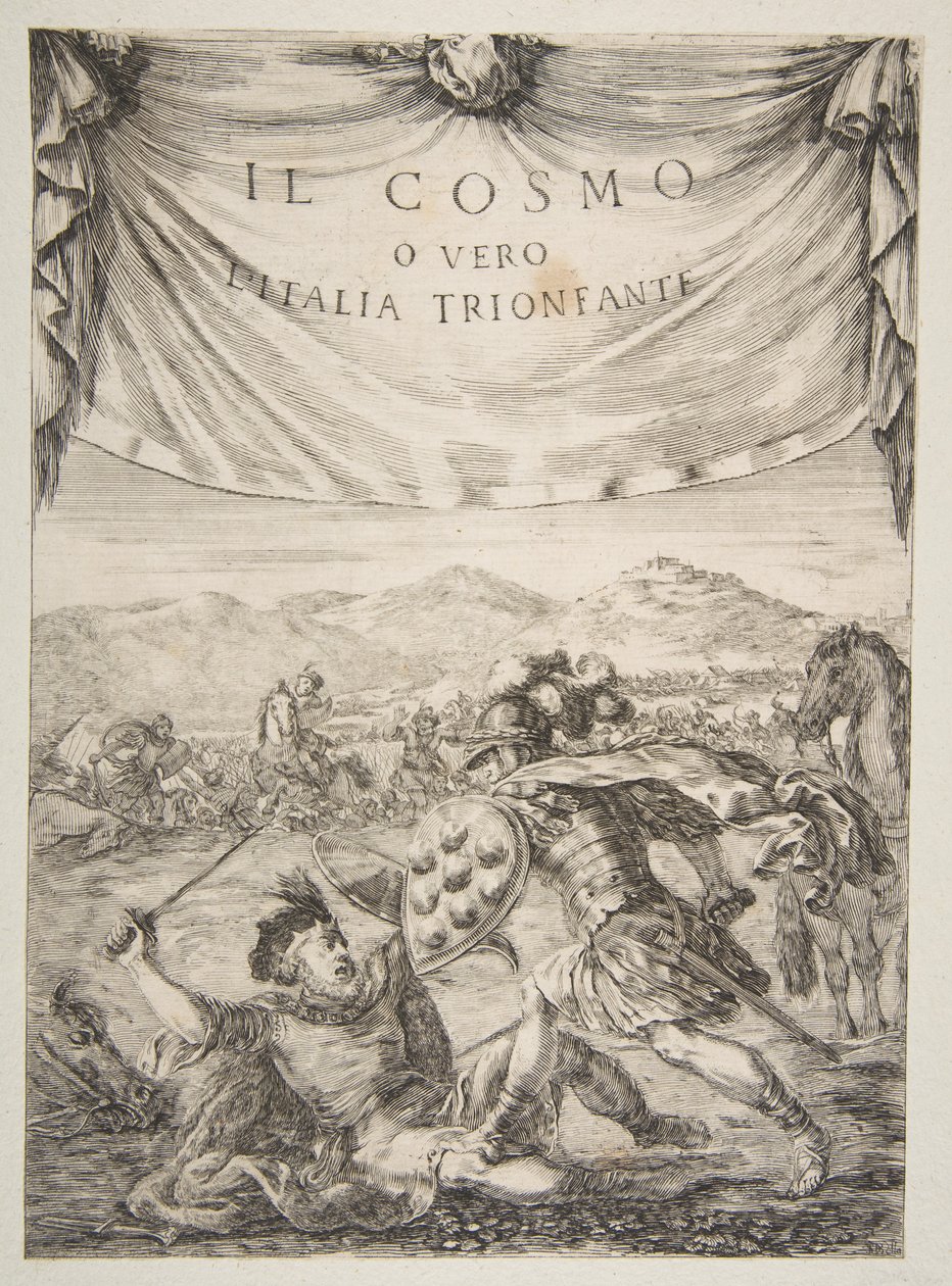 Frontispício para Il Cosmo, 1650. de Stefano della Bella