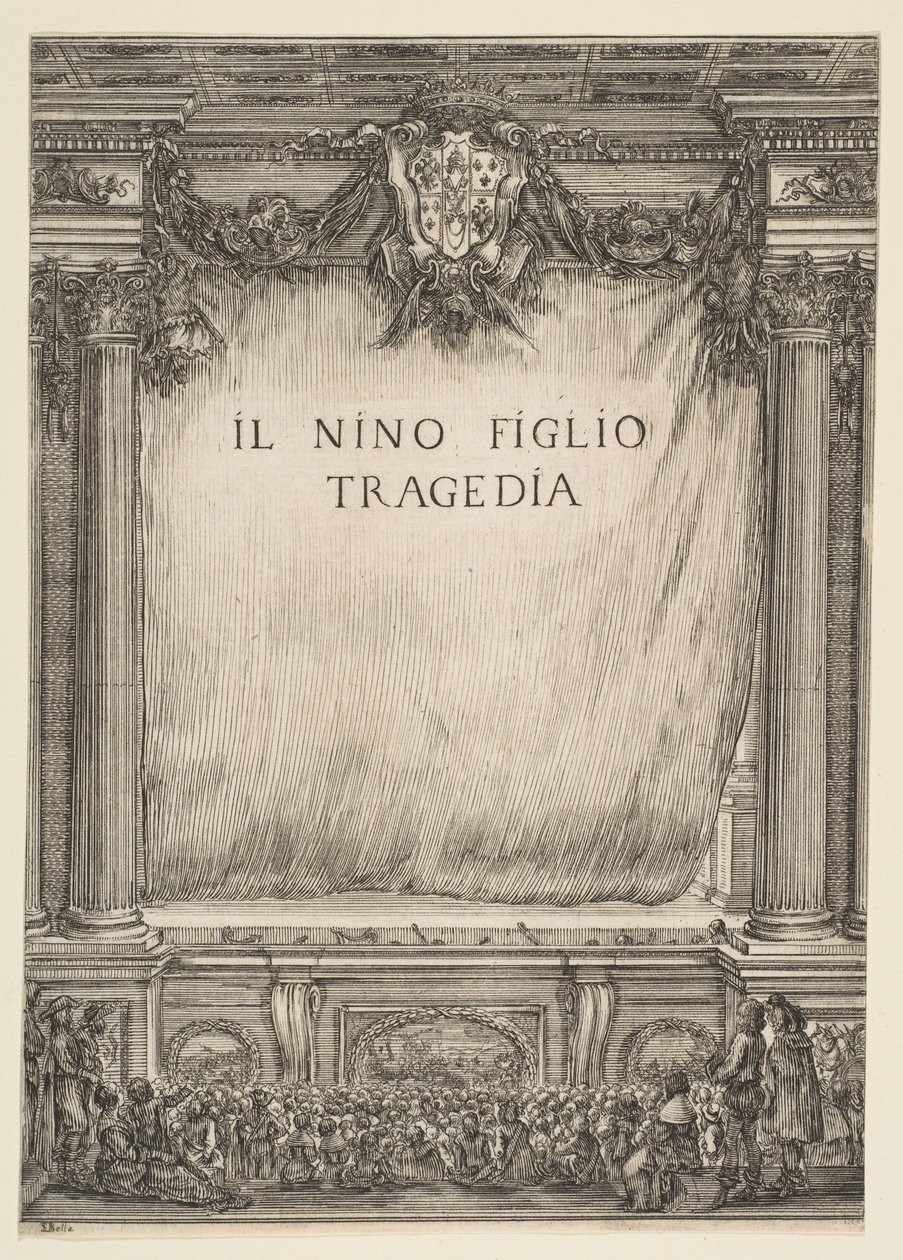 Frontispício para Il Nino Figlio, 1655. de Stefano della Bella