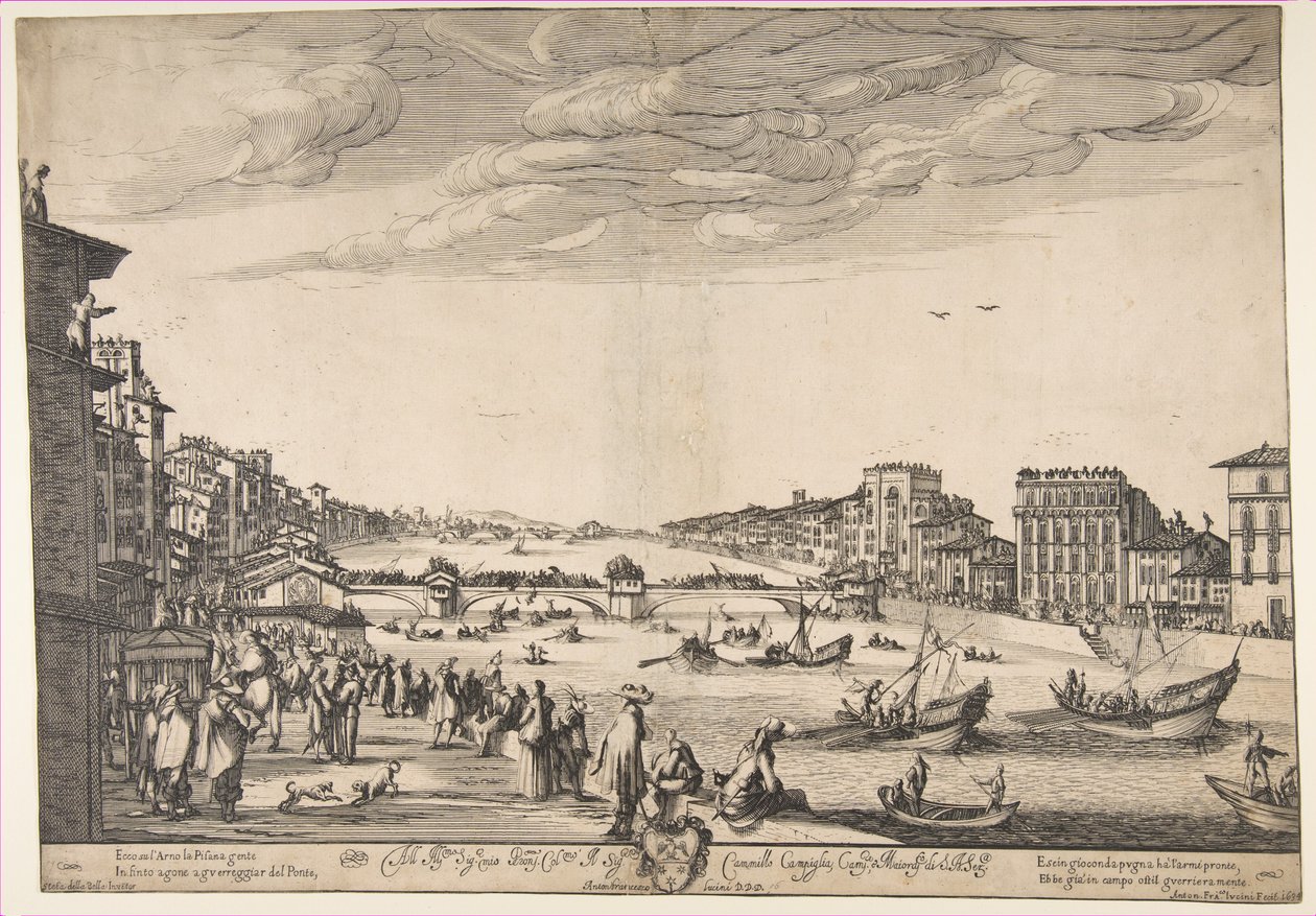 Jogo da ponte, Pisa, 1634. de Stefano della Bella