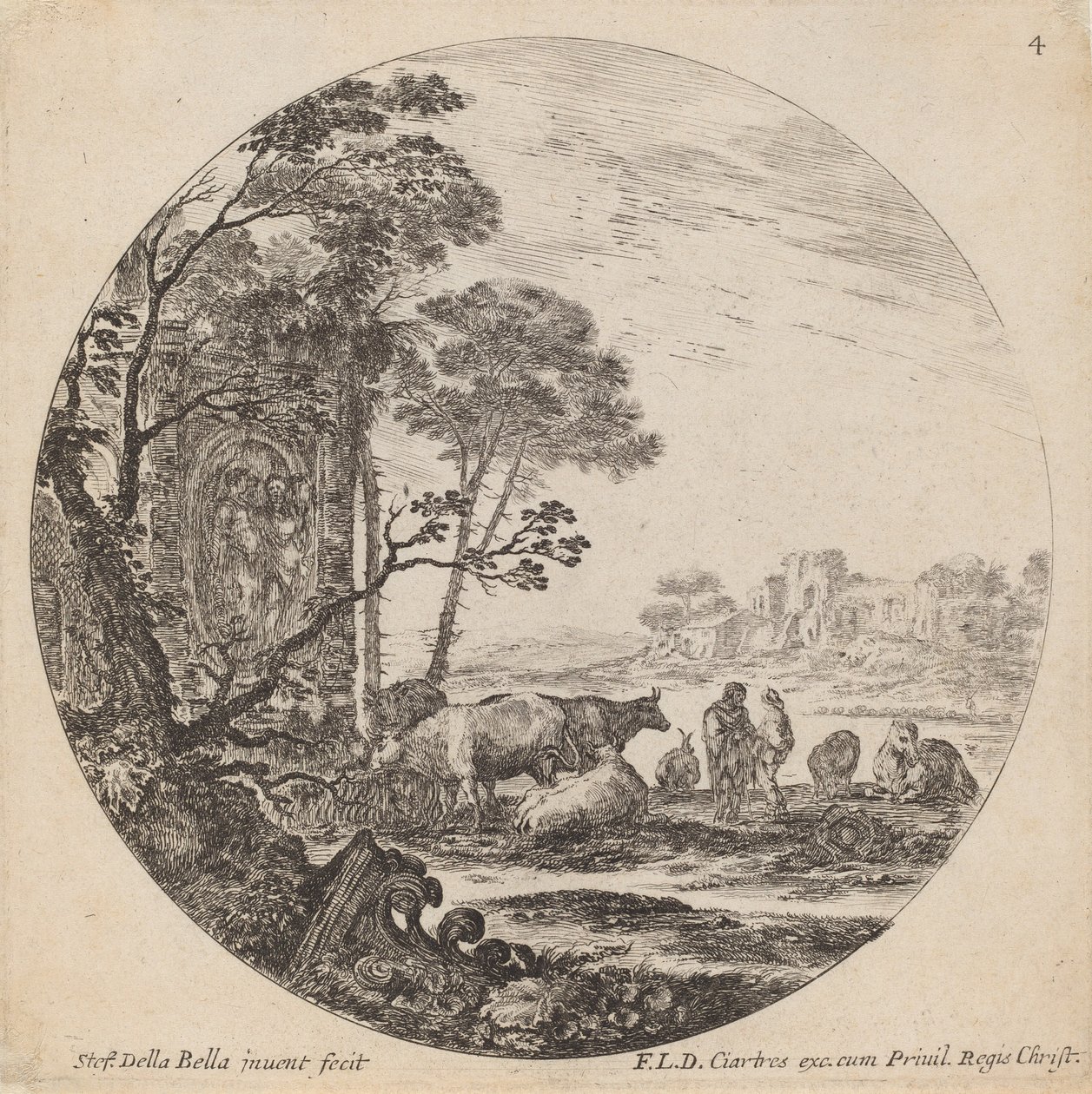 paisagem de Stefano della Bella