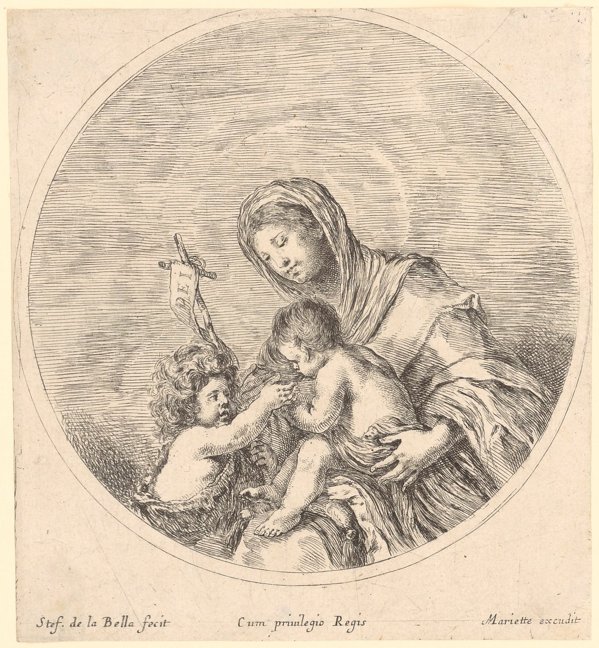 Maria com o Menino e João Batista de Stefano della Bella