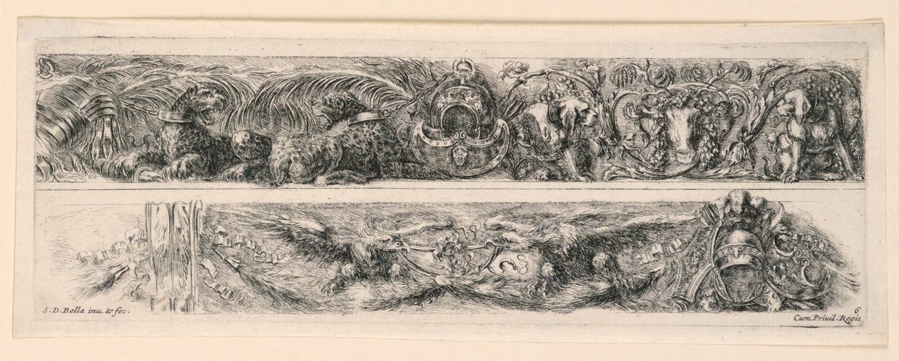 Ornamenti di fregi e fogliami de Stefano della Bella