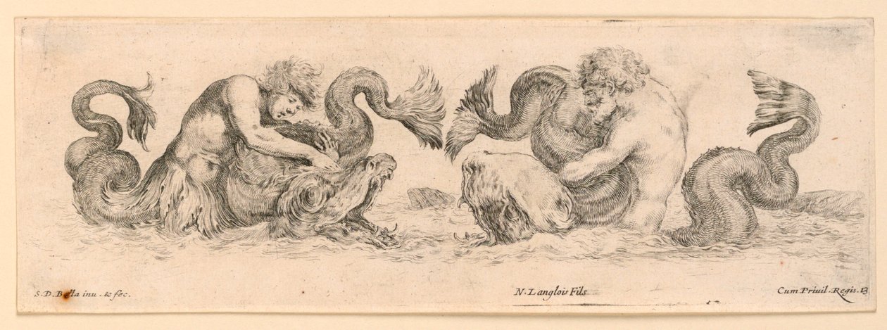 Ornamentos de frisos e folhagens de Stefano della Bella