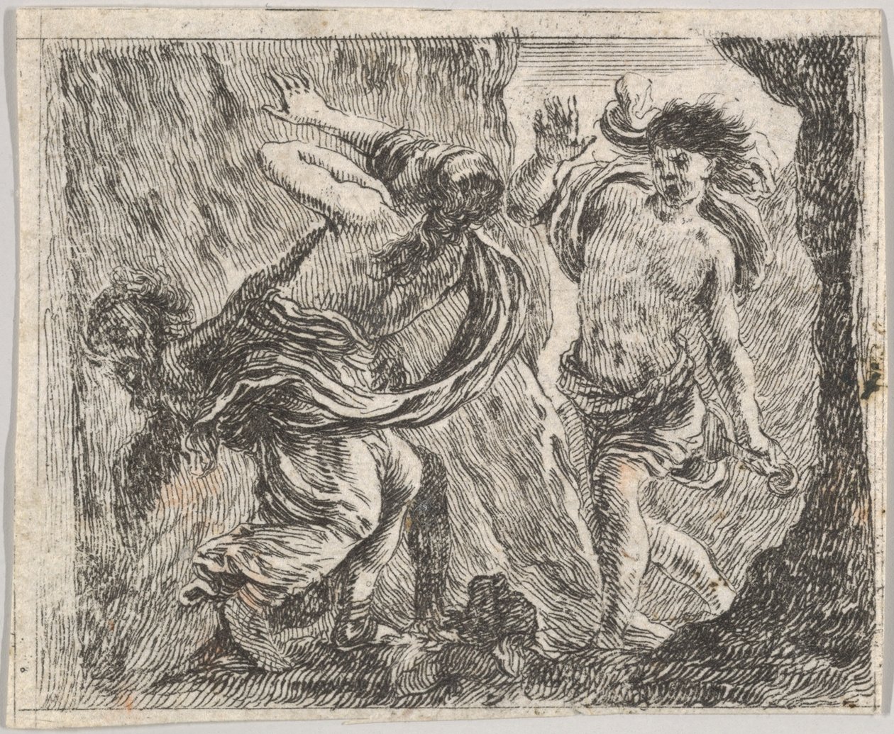 Orfeu e Eurídice, do Jogo da Mitologia Jeu de la Mythologie, 1644. de Stefano della Bella