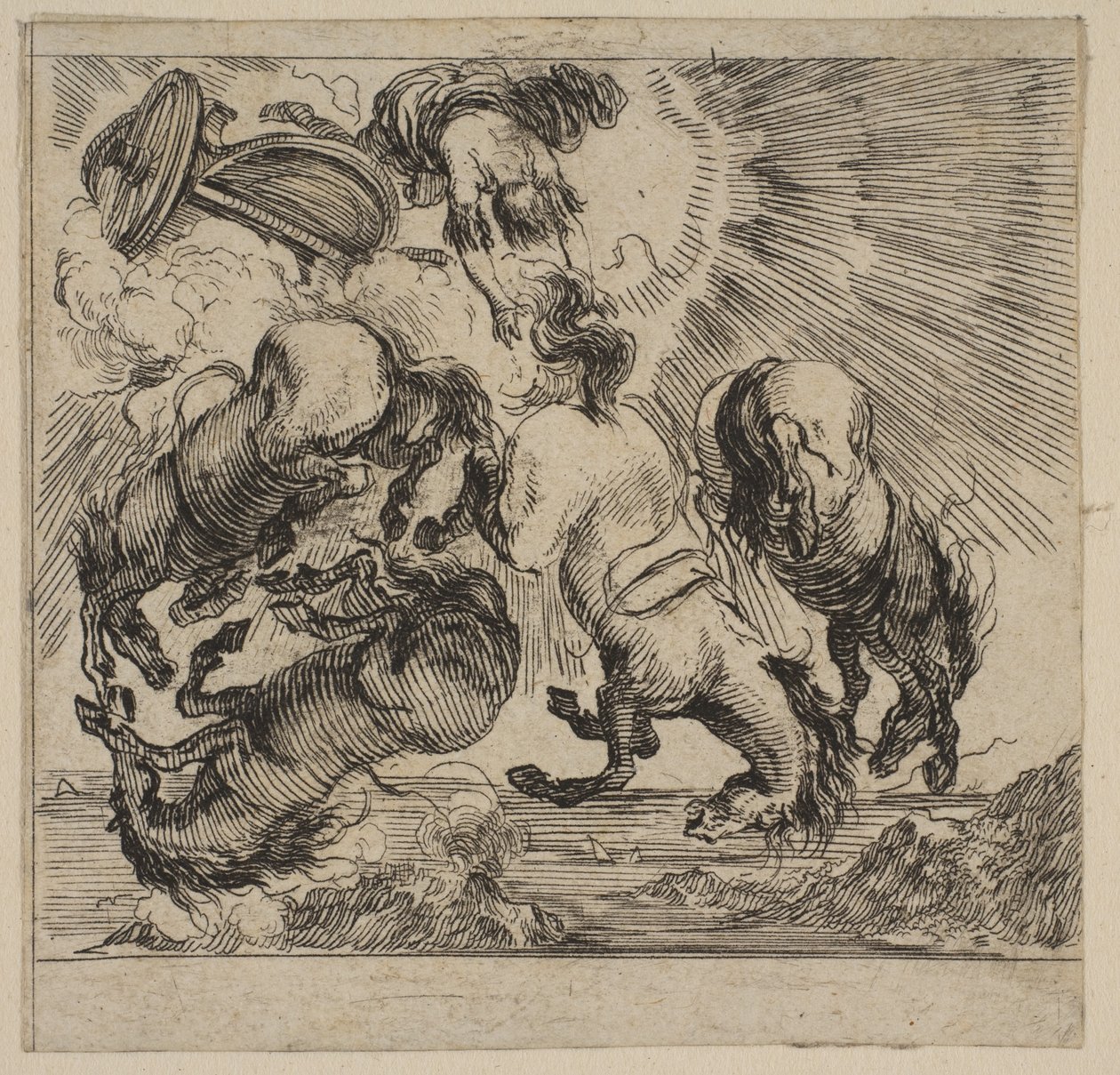 Phaeton, de Game of Mythology Jeu de la Mythologie, 1644. de Stefano della Bella