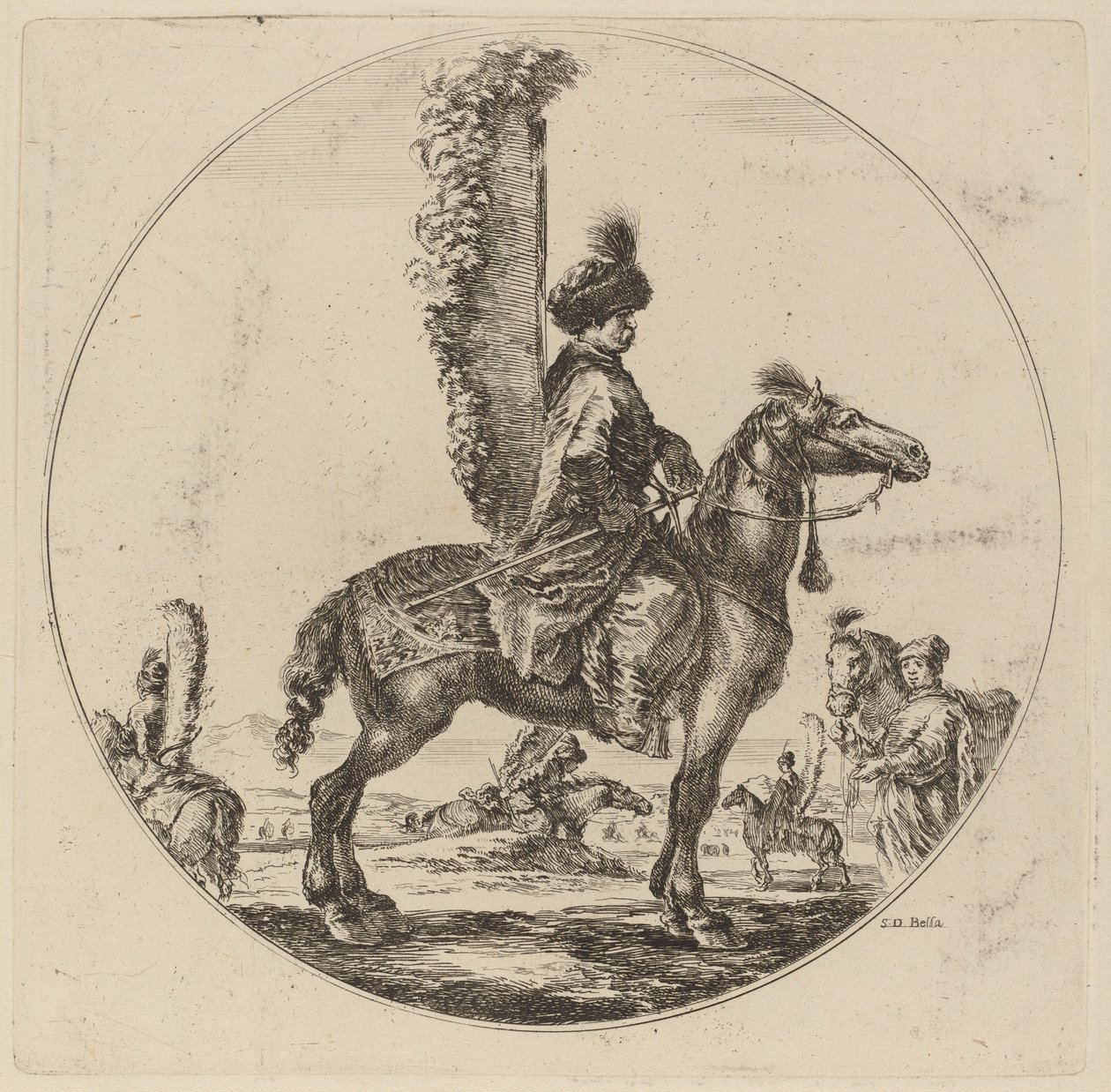 Hussardo polonês de Stefano della Bella