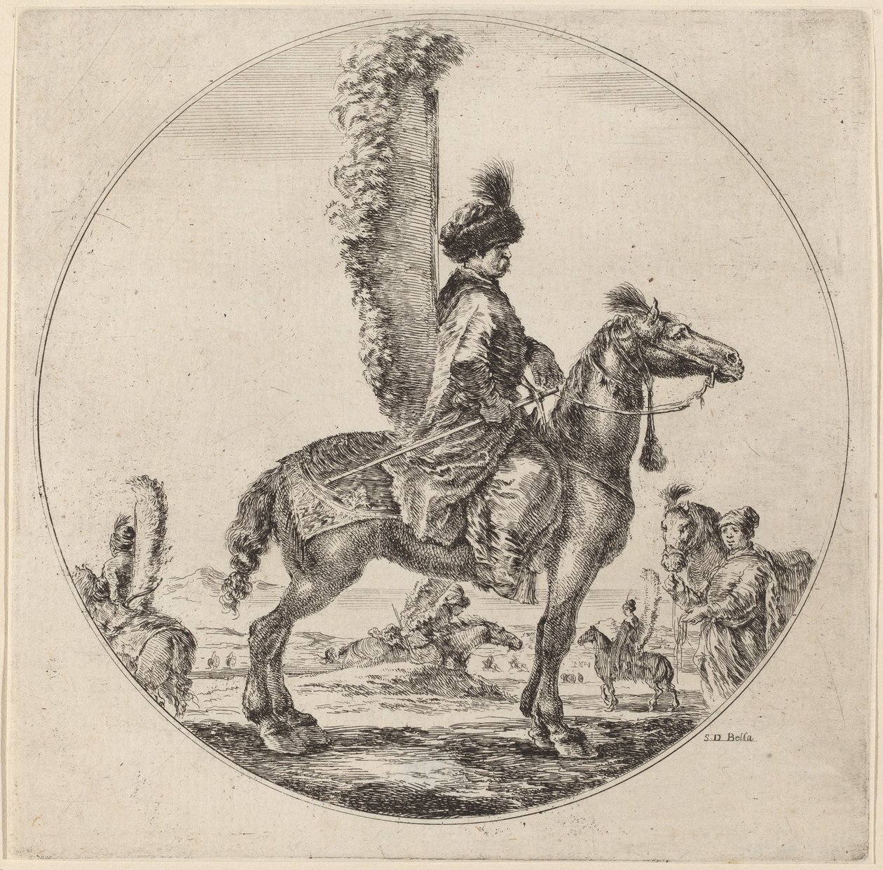 Hussardo polonês de Stefano della Bella