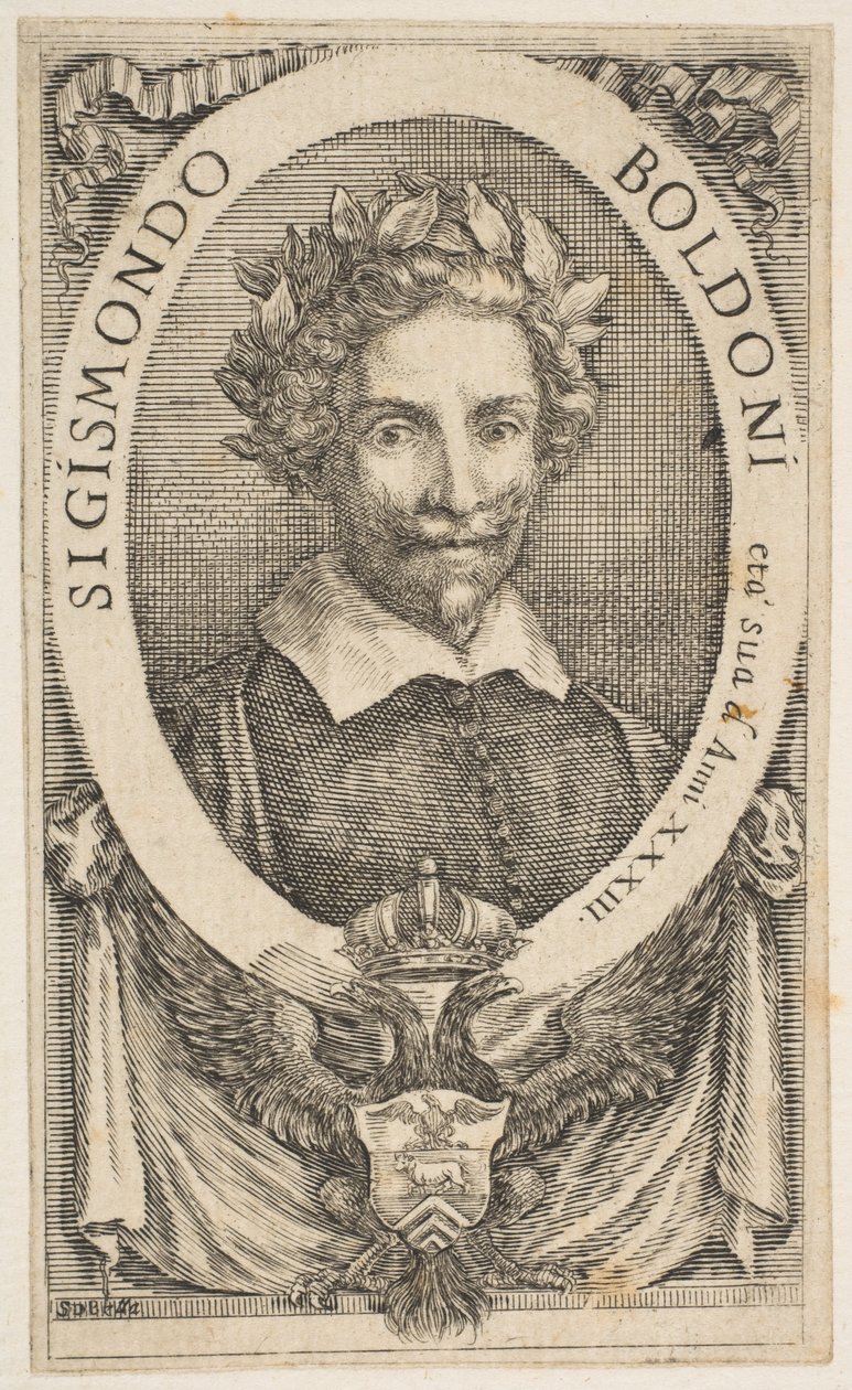 Retrato do poeta Sigismond Boldoni, 1656. de Stefano della Bella