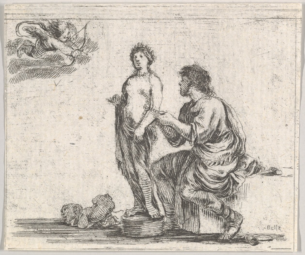 Pygmalion, de Game of Mythology Jeu de la Mythologie, 1644. de Stefano della Bella