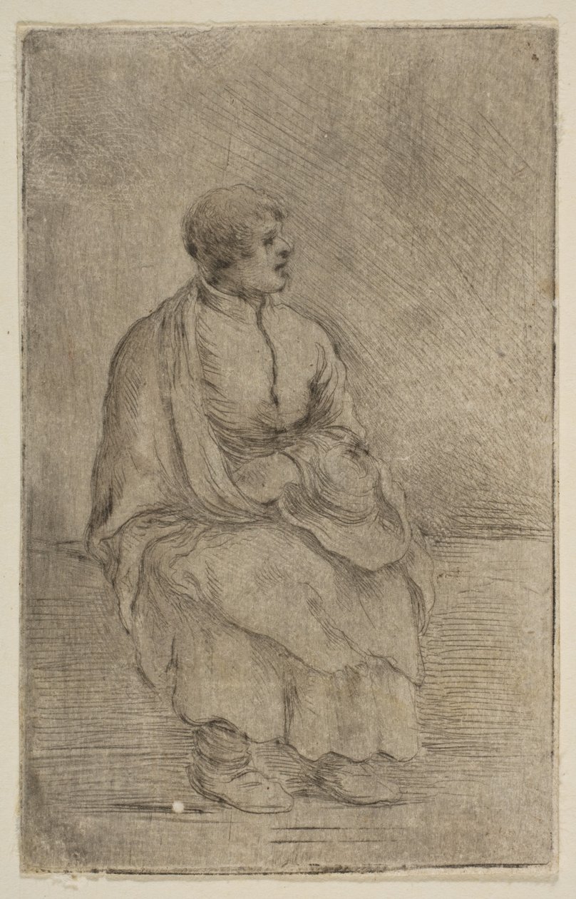 Eclesiástico sentado, ca. 1662. de Stefano della Bella