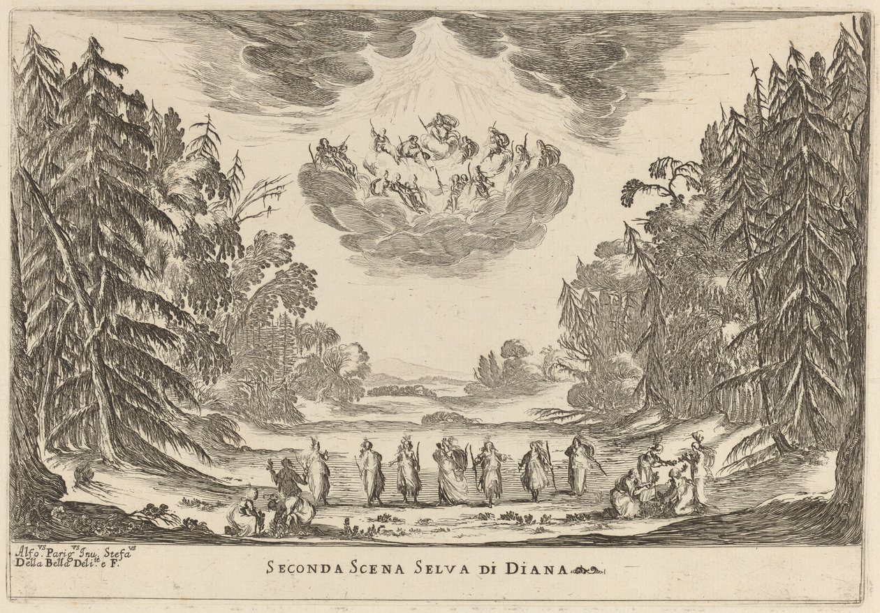 Segunda Cena A Floresta de Diana de Stefano della Bella