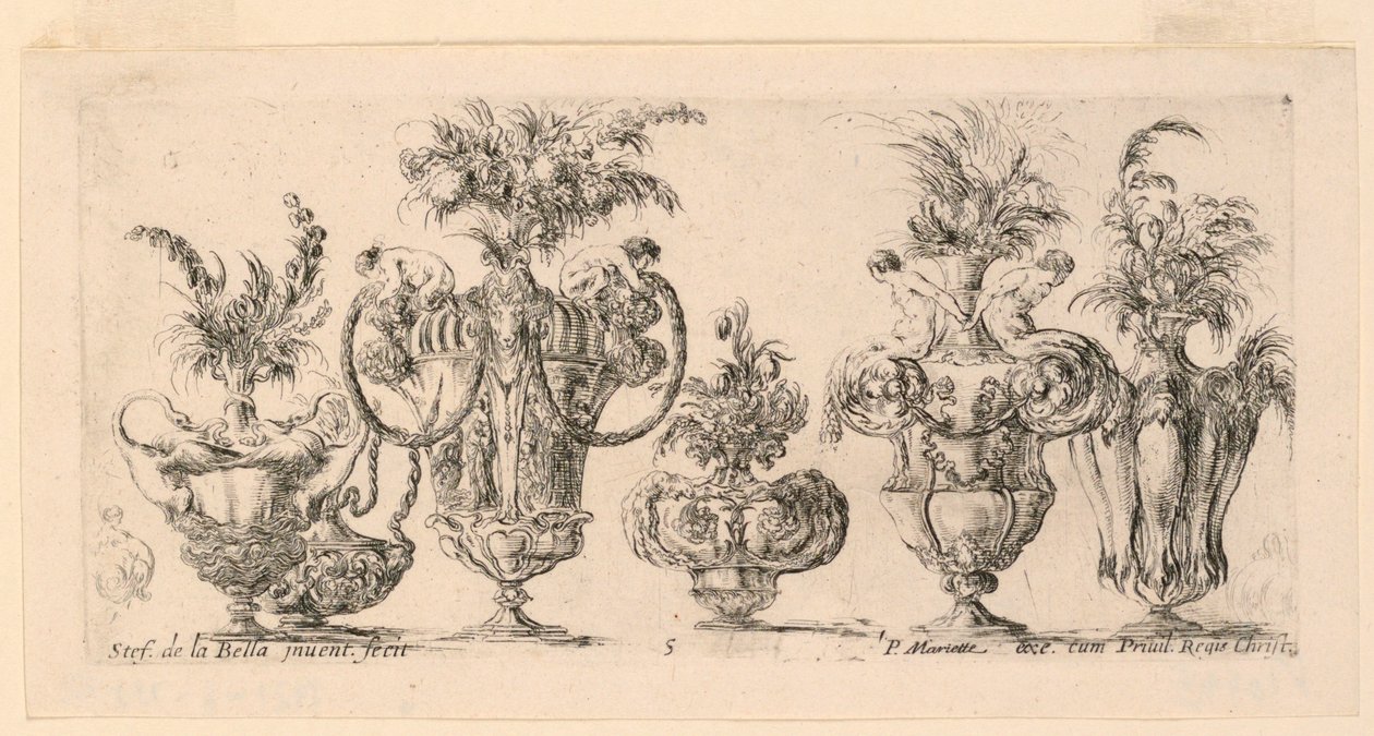 Seis Vasos, de "Raccolta de Stefano della Bella