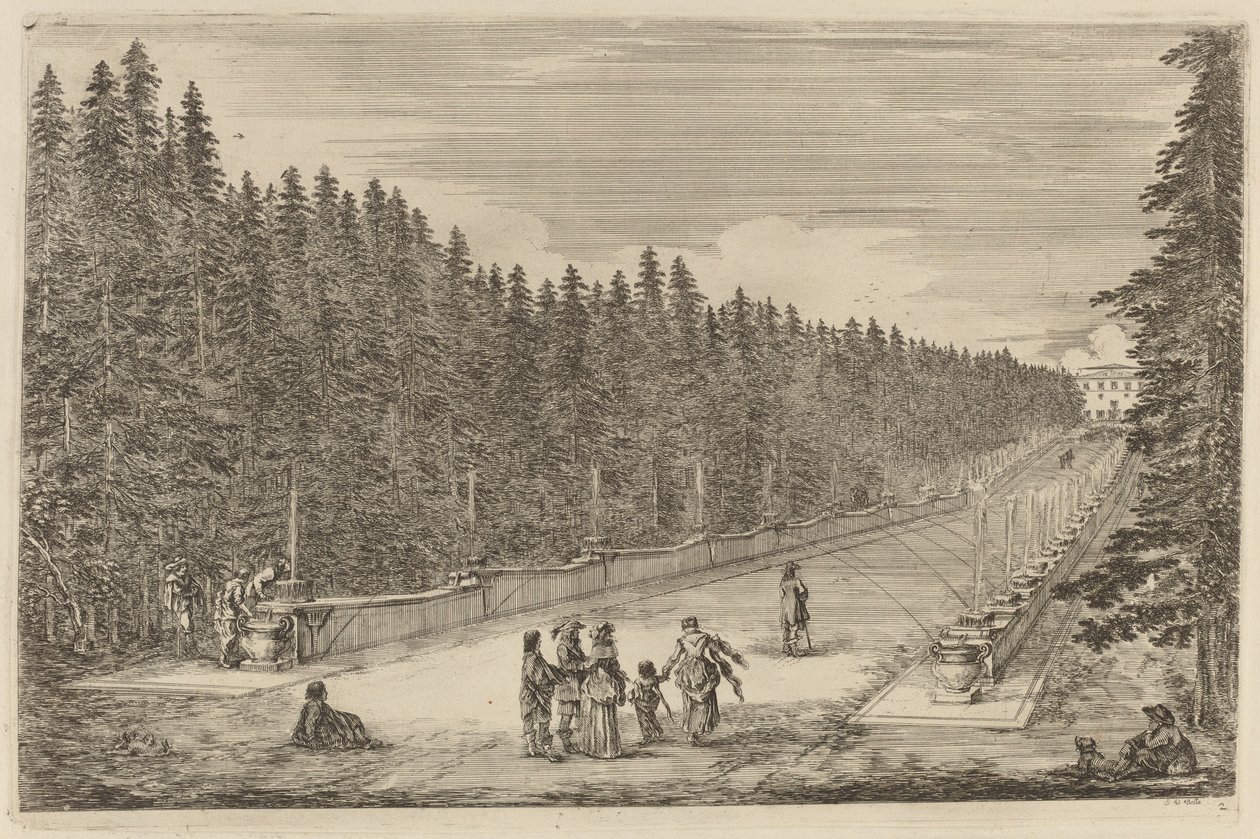 A Avenida das Fontes, provavelmente 1653. de Stefano della Bella