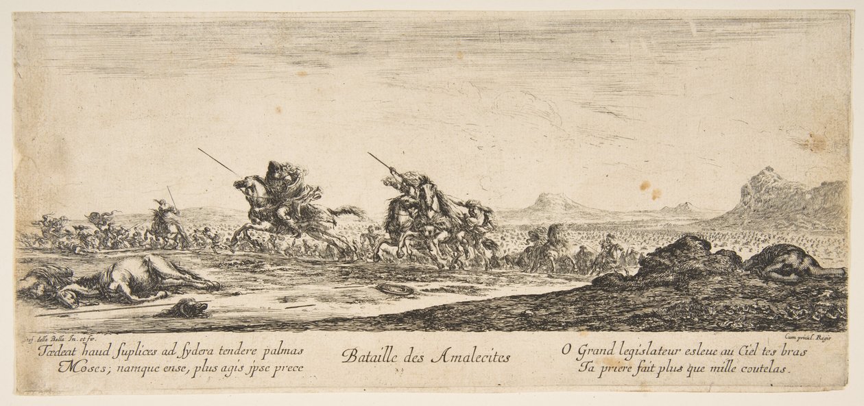 A Batalha dos Amalequitas, ca. 1645-52. de Stefano della Bella