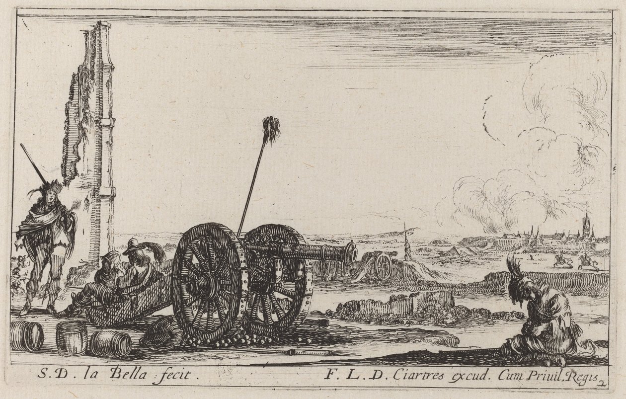O canhão, c. 1641. de Stefano della Bella
