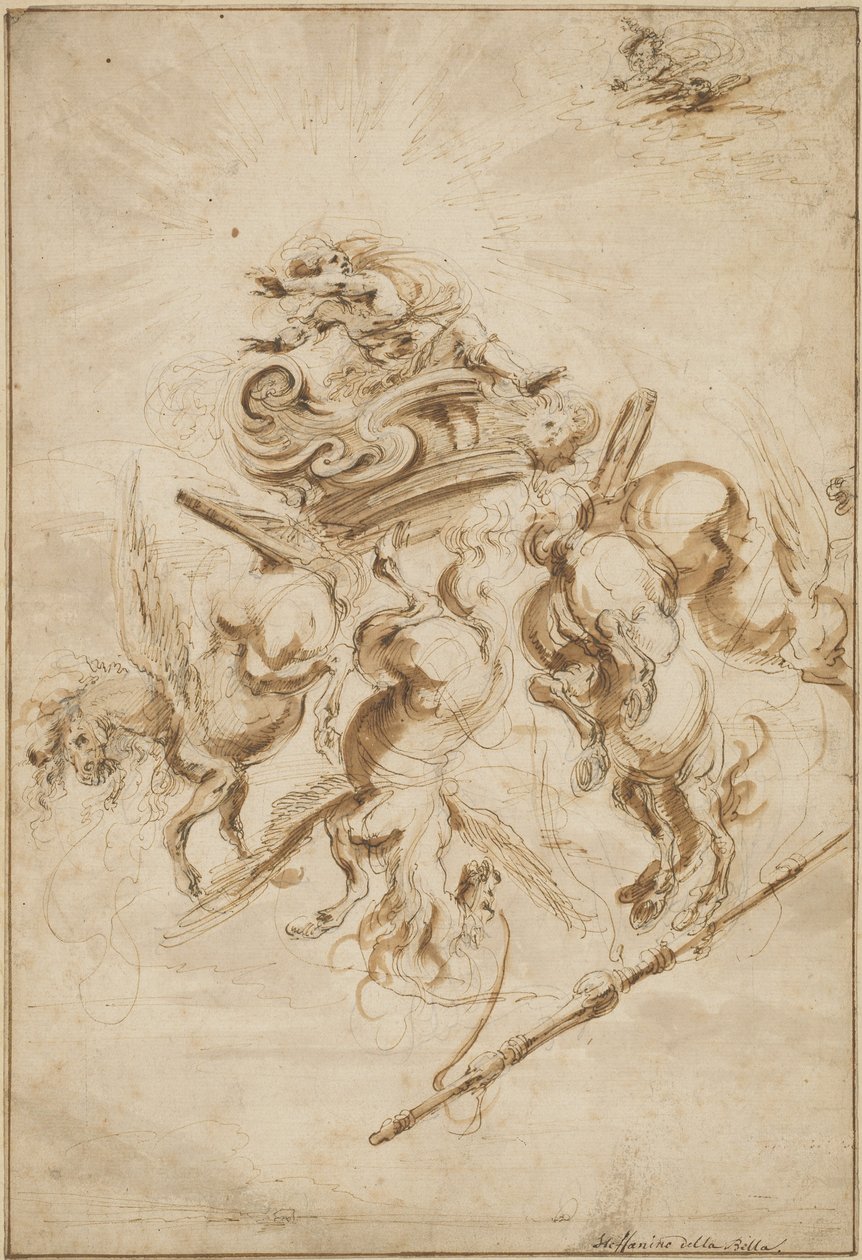 A Queda de Faetonte, c. 1655. de Stefano della Bella