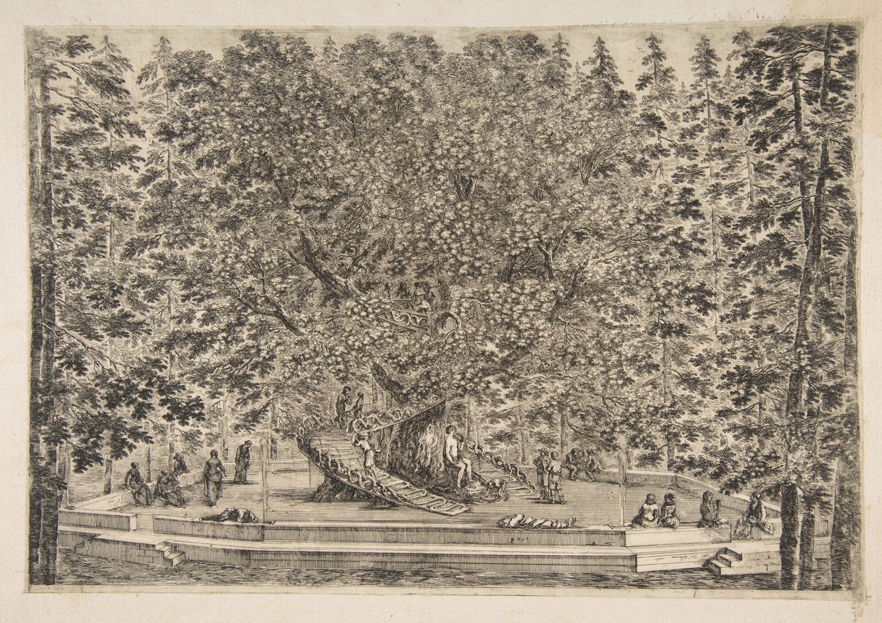 A casa na árvore em Pratolino, ca. 1653 de Stefano della Bella