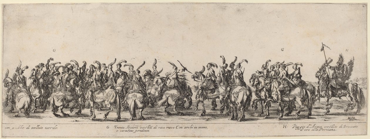 Trinta arqueiros e pajens de Stefano della Bella