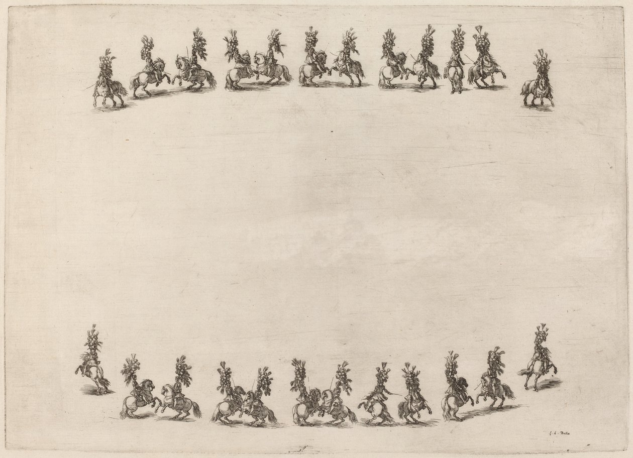 Vinte e quatro cavaleiros saltitantes de Stefano della Bella