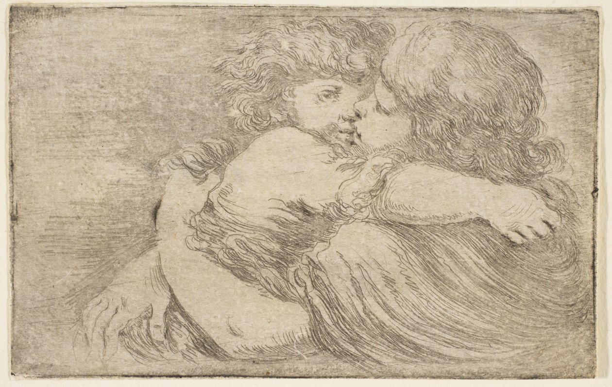 Two Children Embrace, ca. 1662. de Stefano della Bella