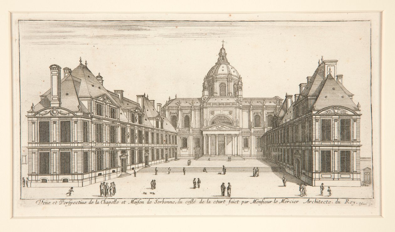 Vista e Perspectiva da Capela e da Casa da Sorbonne de Stefano della Bella