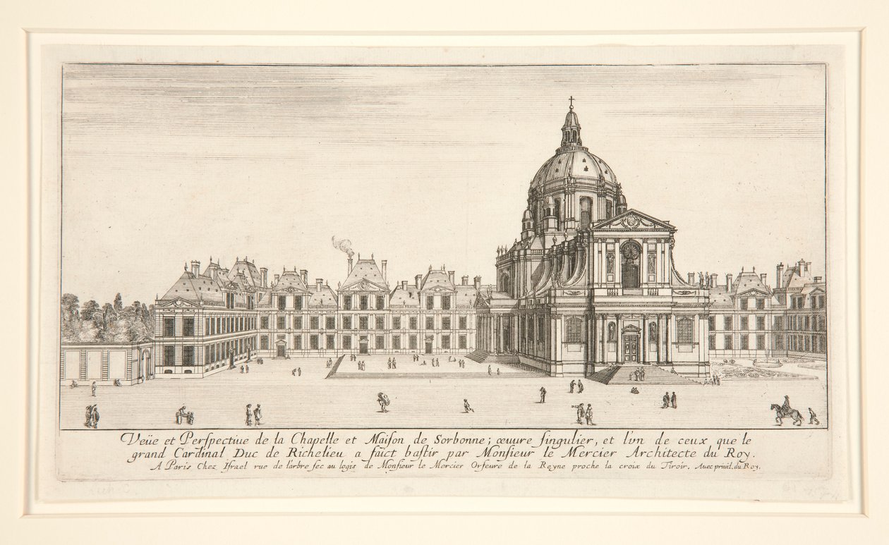 Vista e Perspectiva da Capela e Casa da Sorbonne de Stefano della Bella