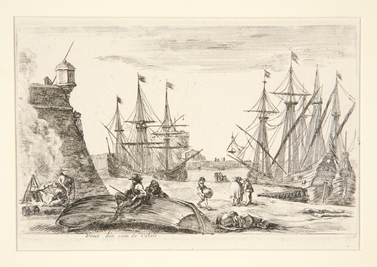 Vista de um canto de Calais (Vue d de Stefano della Bella