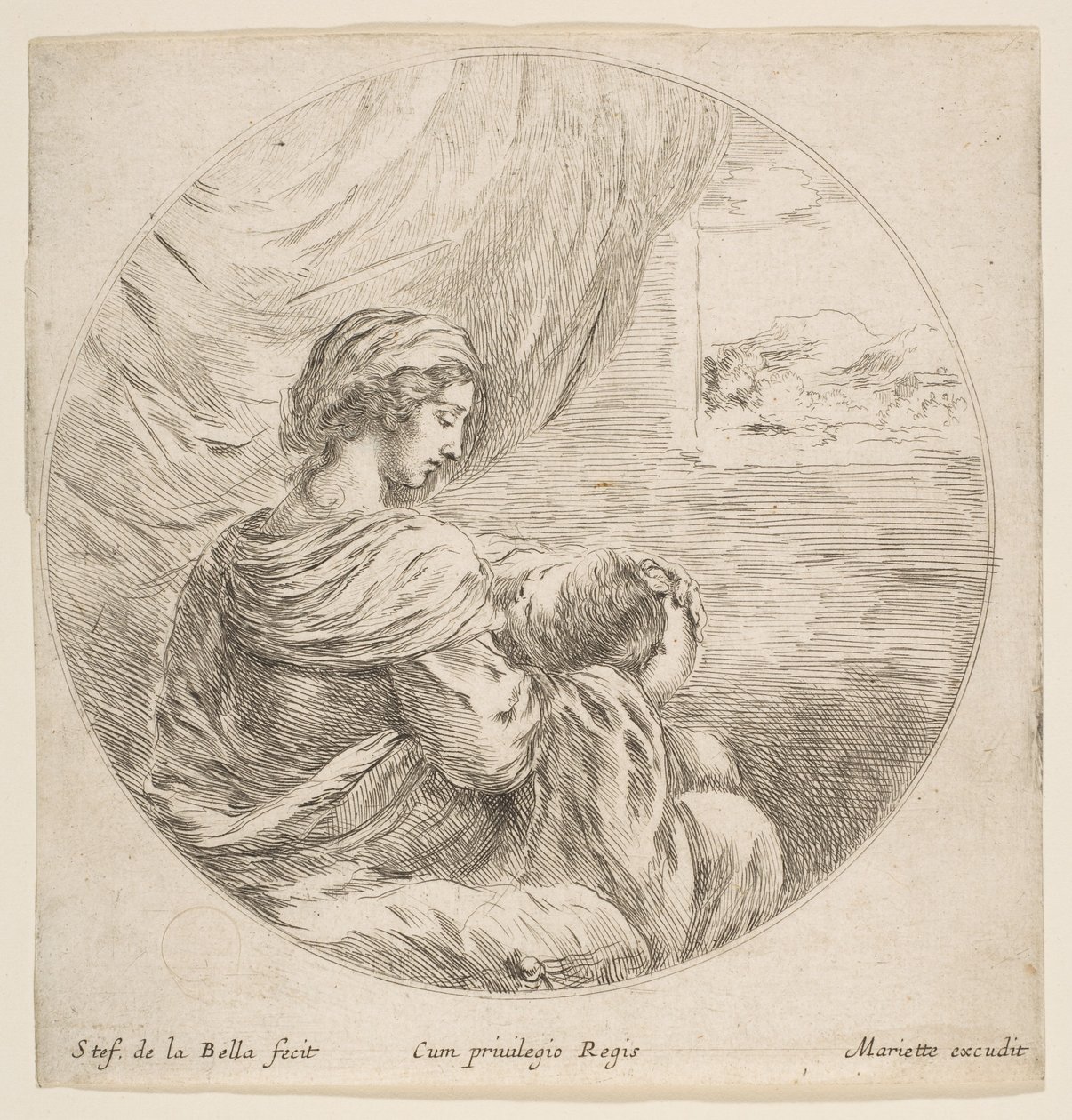 Virgem Amamentando o Menino Jesus, ca. 1641 de Stefano della Bella